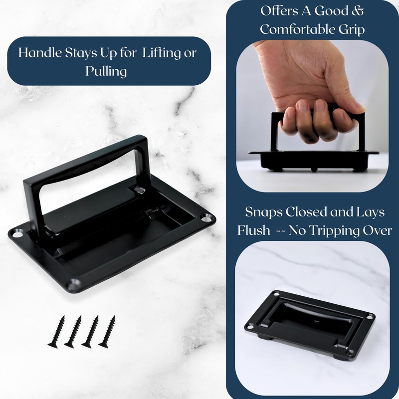 Livale Trap Door Pull Handle - Recessed Door Handle Pull