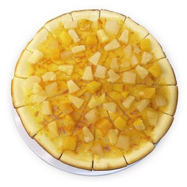Andy Anand Delicious Freshly Baked Tropical Fruit Cheesecake, Glazed with Pineapple, Pears & Peach, Birthday, Valentine, Christmas, Mothers Fathers Day, Gourmet Food (2 lbs)