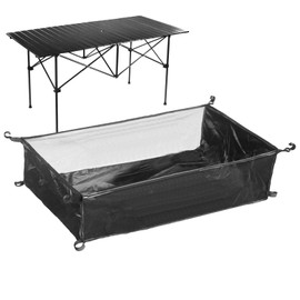 Camping Under Table Storage Bag, Mesh Basket Organizer for Camping Table, Portable Mesh Pouch Under Picnic Table Organizer Bag for Camping Travel