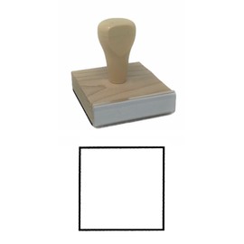 Hampton Studios Square Outline Rubber Stamp, 2 X 2'' Wood Stamp