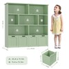 FINETONES Toy Storage Organizer, Kids Bookshelf with 4 Movable Chests