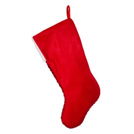 Kurt S. Adler Kurt Adler 20.5-Inch Red Sequined White Fur Stocking