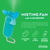 O2COOL Carabiner Sport Misting Fan - Pocket Sized, Portable On-The-Go