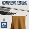 Zober Pants Hangers Non Slip - 20 Pack Open Ended