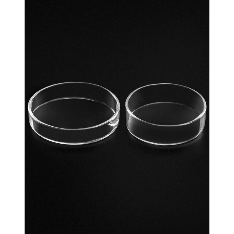 QWORK Glass Petri Dish Petri Plates with Lid, Thicken, 60mm