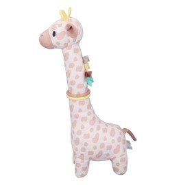 Plush Giraffe Teether Toy Fun Teether Design Cute Infant Plush Stuffed Giraffe Toy for 0‑1 Years Old Newborn Brown