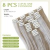 Fanguilar Clip in Hair Extensions, 8PCS 24 Inch Clip in
