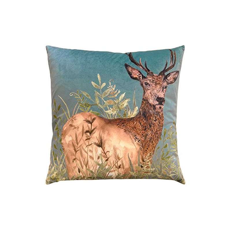 Wylder Nature Willow Stag Cushion Cover,Cyan,43 x 43cm