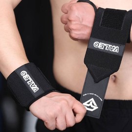Sports Wrist Support for Deadlift & Dumbbell Exercises SIS-517 Valeo Wrist Strap/01.Black 3ea