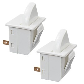 New DEARCOOL 2 Pin Refrigerator Door Light Switch Replacement W11384469 for Whirlpool Refrigerator, Replace for 14210229, 14214567, 2-32164-001, 4312314, Automatically Snapped Buckle, 2 Pack