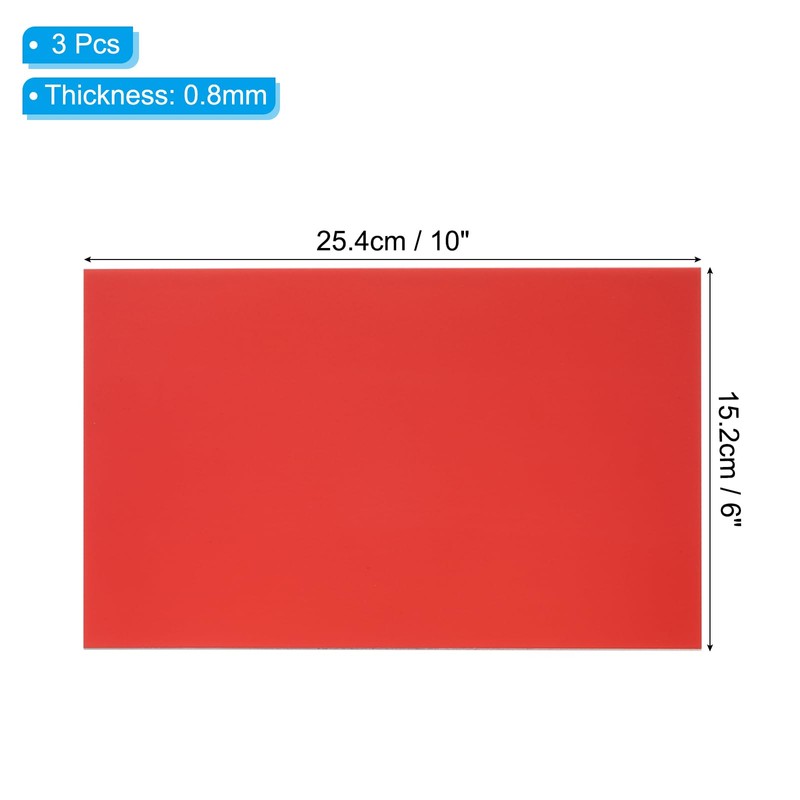 PATIKIL 6x10 Inch Anodized Aluminum Sheet Metal, 3Pcs Laser Plates