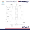Commercial Door Hinges, Heavy Weight Butt Hinge, 4.5 x 4.5,