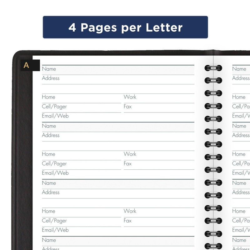 AT-A-GLANCE Telephone Address Book, Large Print, 500 Entries, 4-3/4" x