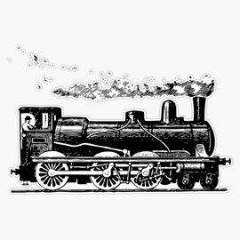 Vintage European Train Vinyl Waterproof Sticker Decal Car Laptop Wall Window Bumper Sticker 5"
