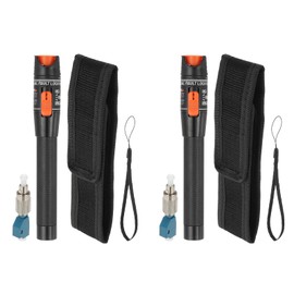 PATIKIL 10mW Visual Fault Locator Fiber Optic, 2Pcs 650nm Fiber Optic Red Light Tester Pen with 2.5mm Universal Connector FC Male to LC Female for SC/FC/ST/LC Network Cable Testing