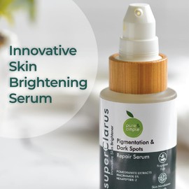 Pure & Cimple Probiotic Skin Brightening Serum | Dark Spot Face Treatment | Age Spots & Acne Mark Corrector | Melasma, Sun Damage and Hyperpigmentation Remover | Brighter Skin Tone | Fragrance-Free