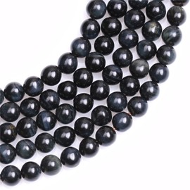 JOE FOREMAN Blue Tiger Eye Beads for Jewelry Making Natural Gemstone Semi Precious 6mm Round 15"