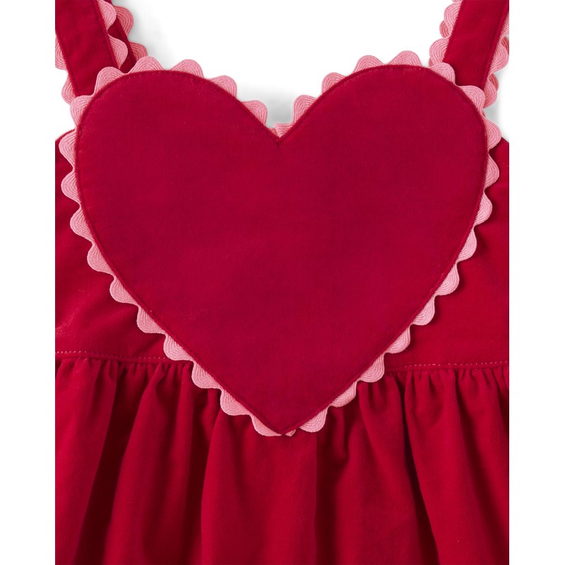 Gymboree,and Toddler Embroidered Sleeveless Skirtall Jumpers,Ruby Valentine,8
