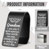 Grandson Drive Safe Car Visor Clip, Stainless Steel Laser Engraved