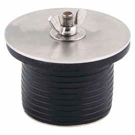 Shaw Plugs 2" Wing-Nut Mech Expansion Plug, Zinc Plated Steel, Neoprene Rubber