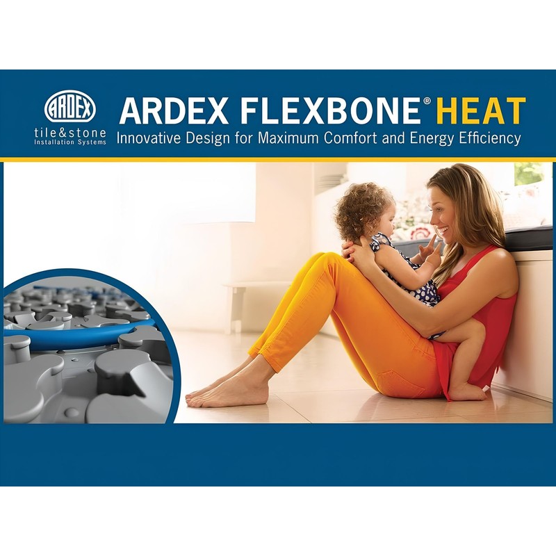 Heating, Waterproofing & Uncoupling Membrane Sheet, 2 Pcs Pack, 8.4
