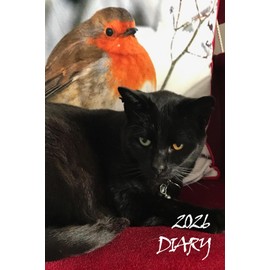 2026 Diary: Cat Lover's Planner, Organiser and Journal, Standard Size: Main UK , Canadian and US Holidays Black Cat Edition