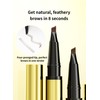 2-in-1 Microblading Eyebrow Pencil with Micro-Fork-Tip Precise Brush-Tip Eyebrow Pencils