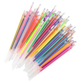 NUOBESTY Refills for gel pens, colourful ink refills, glitter, neon pastel and metallic, ideal writing pen refills for office and school