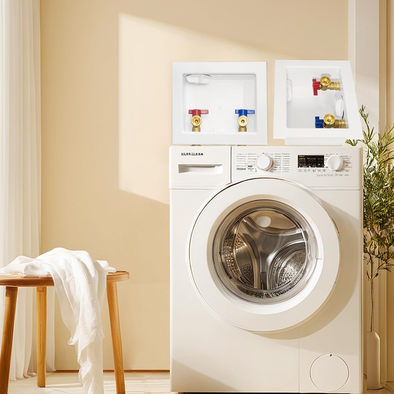 1-PACK GUOFIS Washing Machine Outlet Box, PEX Laundry Washer Box