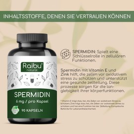 Raibu idine Capsules High Dose - 6 mg per Capsule - 90 idine Capsules - Supply for 3 Months - Vegan, Natural & No Additives - 90 Capsules Made of Wheat Germ Extract