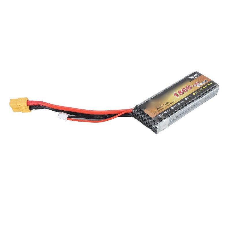 7.4V 1800mAh 3s 25C Battery With XT60 Plug Lightweight Lithium