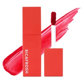 Ricafrosh Lipstick, Juicy Rib Tint, 0.2 oz (4.5 g), Won't Fade, Won’t Get On Masks, (02 Balata Red)