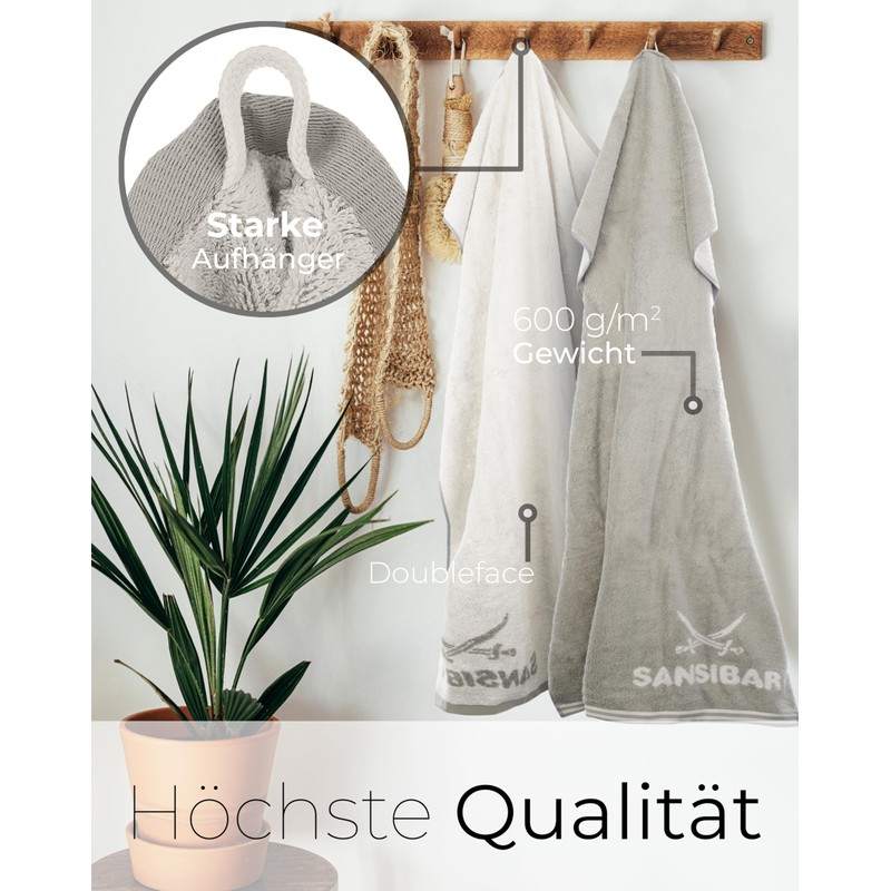 Sansibar Bath Towel 80 x 150 cm 100% Cotton Double