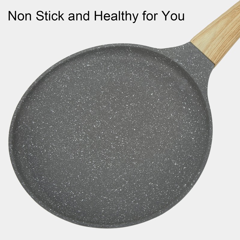 Frying Pan Flat Bottom Even Heating Stick Free Cooking Kitchen