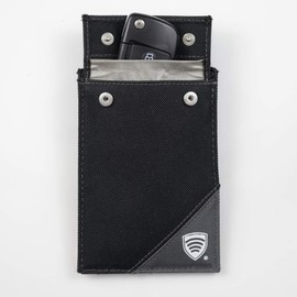 Signal Blocker Pouch for Keyless Entry Car Fob - Faraday Cage Case Bag - 100% RFID Protection - KUK98 (Black-Grey)