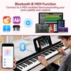Portable Piano Keyboard Foldable: Portable Keyboard Piano 88 keys Semi-Weighted