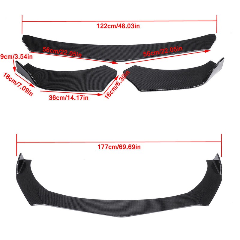 dtangor Front Bumper Lip Spoiler For Mercedes W117 CLA200 CLA250