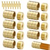 Otoolling 8 Pcs Inside Mount Cafe Curtain Rod Brackets, Brass