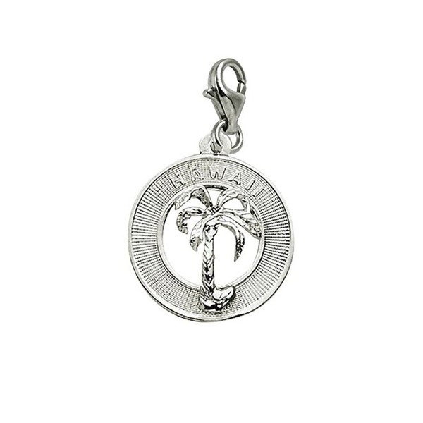 Rembrandt Sterling Silver Hawaii Charm with Lobster Claw Clasp, Charms