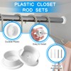 6 Pcs Closet Rod Holders for 1-3/8 Inch Rod, Heavy