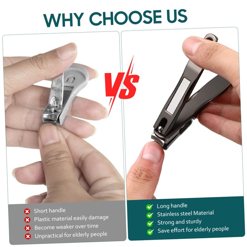 IWOWHERO Senior Toenail Clippers 360° Rotatable Nail Trimmer Thick Nails
