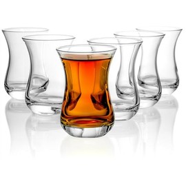 Red Co. Classic Turkish Tea Glasses, 5.25 Ounce - Set of 6