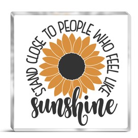 Inspirational Room Decor Acrylic Sunflower Plaque Desk Decor Sign Motivational Gifts For Women Man Student Coworkers Dad Kids Teens Summer Decorations For Home