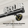 YaFex 2 Pack Heavy Duty Curtain Rods 32-120 Inch, 1