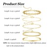 5pcs Chunky Gold Bracelets Stack Chunky Gold Cuff Bangles for