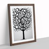 Monochrome Tree Art No.1 Framed Print for Living Room Bedroom