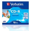 Verbatim 43325 CDR 80MIN 700MB 40X Fast CD-R AZO Wide