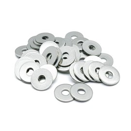 DAJING M10 Washers, 20 Pack - A2 304 Stainless Steel, 25mm OD, 10.5mm ID, 1.5mm Thickness, Perfect for Screws & Bolts, Household Repairs, DIY Projects, and More