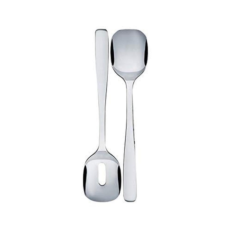 Alessi A di Knifeforkspoon Salad Set, Polished, (AJM22/14)