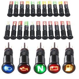 C-FUNN 12/24/36V 12mm LED Dash Warning Light - 001